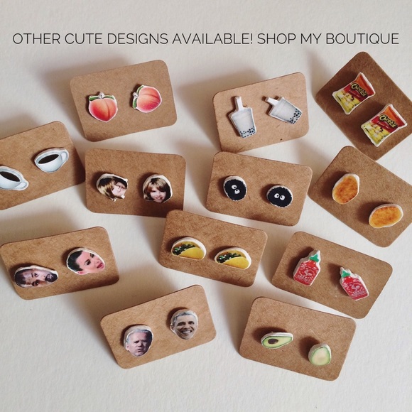 LAST ONE Kim K and Kanye West Stud Earrings - Picture 4 of 4